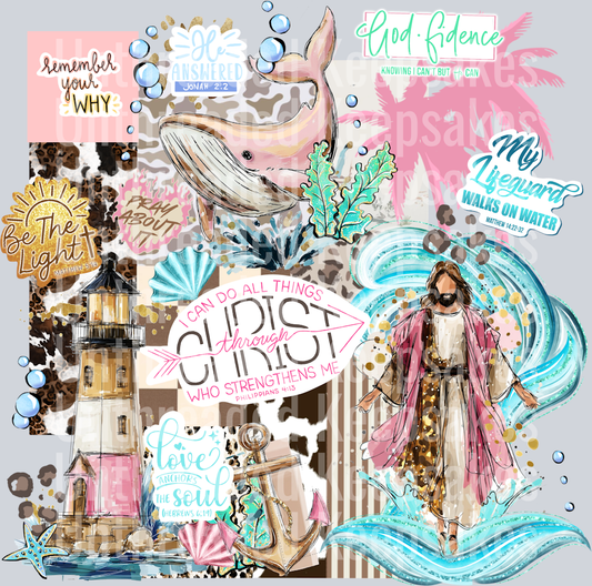 Christ collage  DTF Transfer