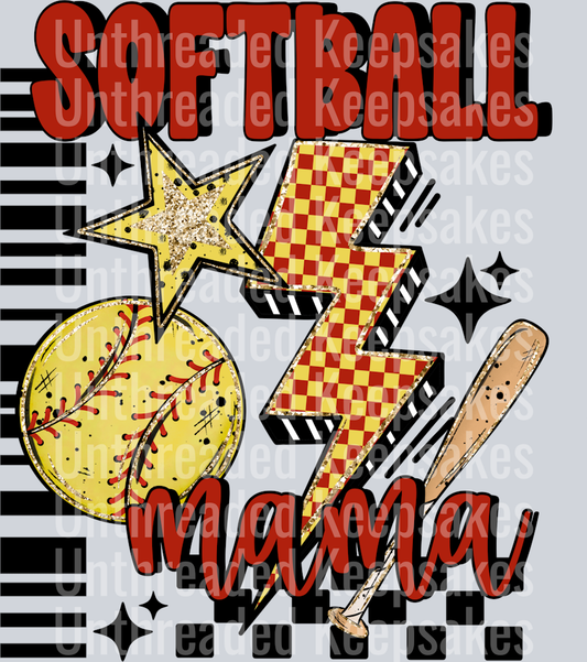 Softball_Mama 1 DTF Transfer