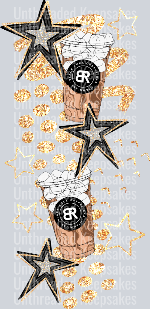 Caffeine Black Rock Iced Sleeves DTF Transfer