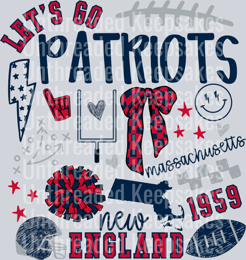 PATRIOTS COLLAGE DTF Transfer