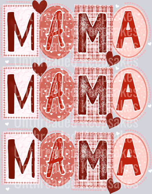 Mama_Mixed_Fonts_Stacked DTF Transfer