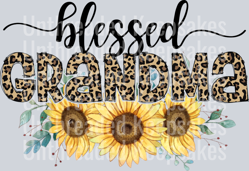 Blessed Grandma Sunflower DTF Transfer