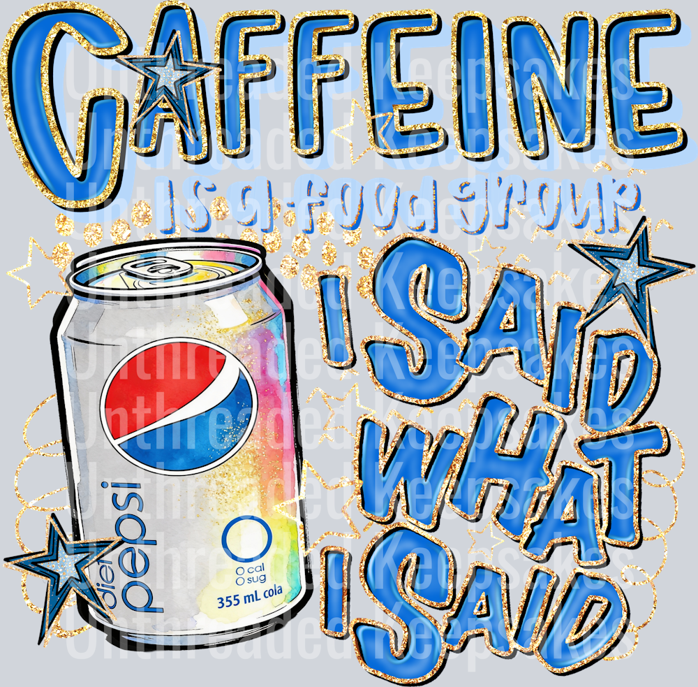 Caffeine Diet Pepsi DTF Transfer