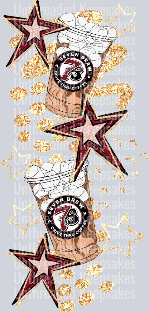 Caffeine 7brew Iced Sleeves  DTF Transfer