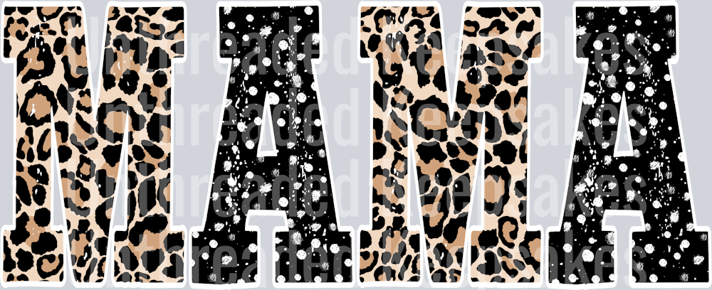 Mama leopard polka dots  DTF Transfer