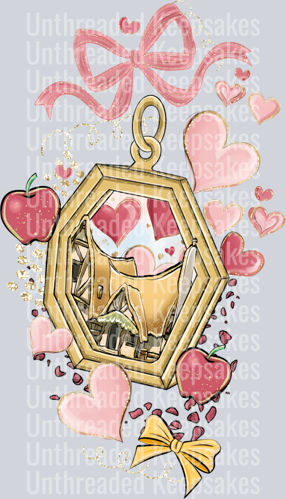 Love Locket SnowWhite Sleeve  DTF Transfer