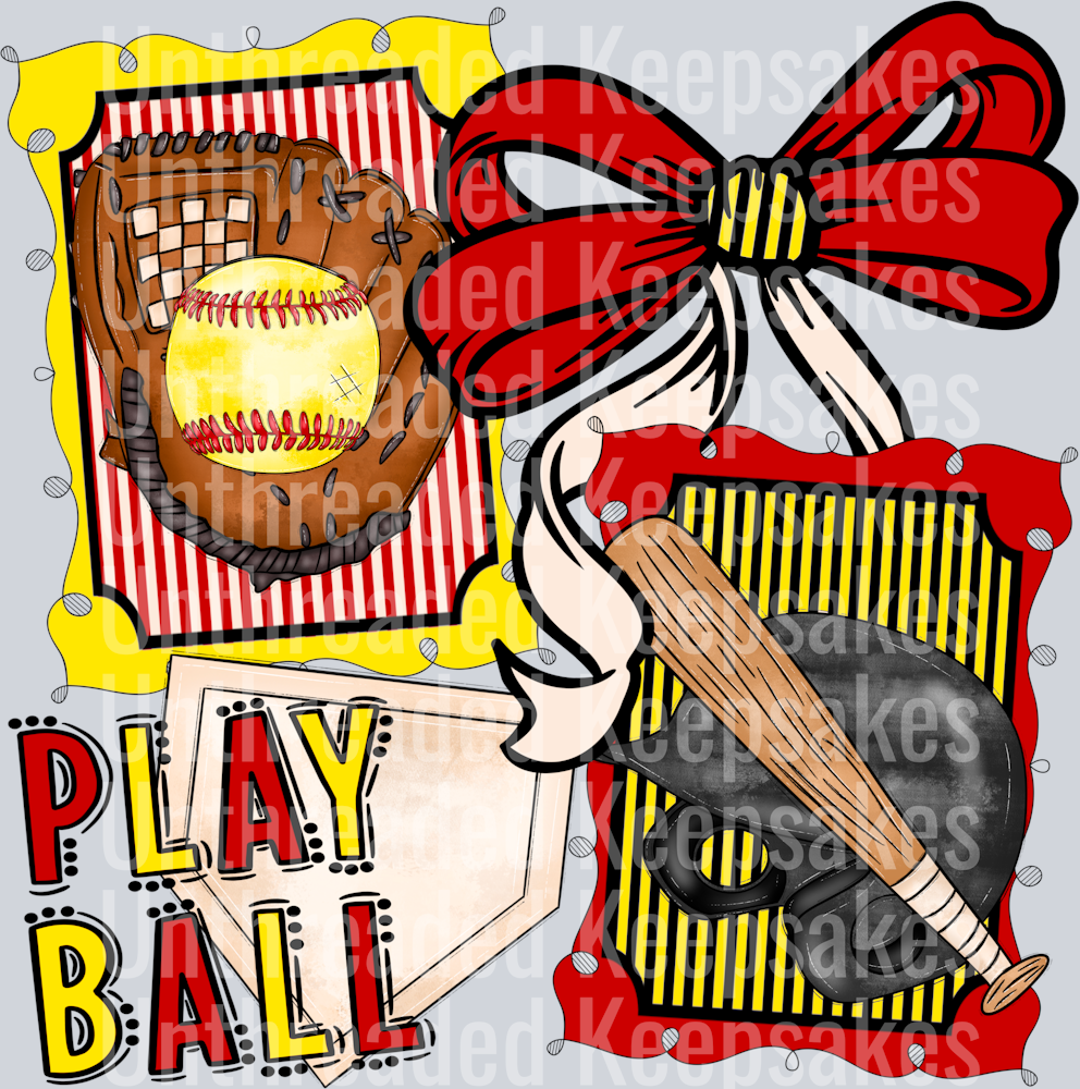 Play Ball Softball DTF Transfer