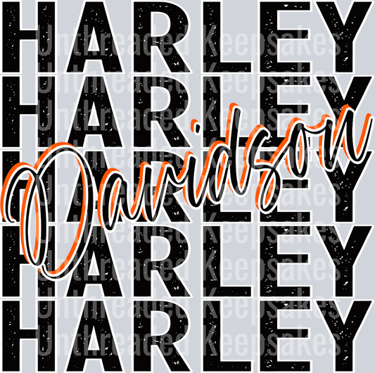 Orange HD DTF Transfer