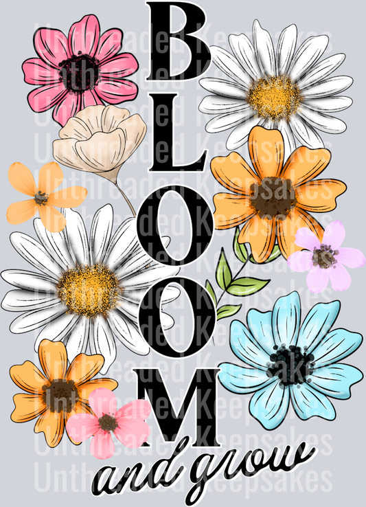 Bloom FloralDTF Transfer