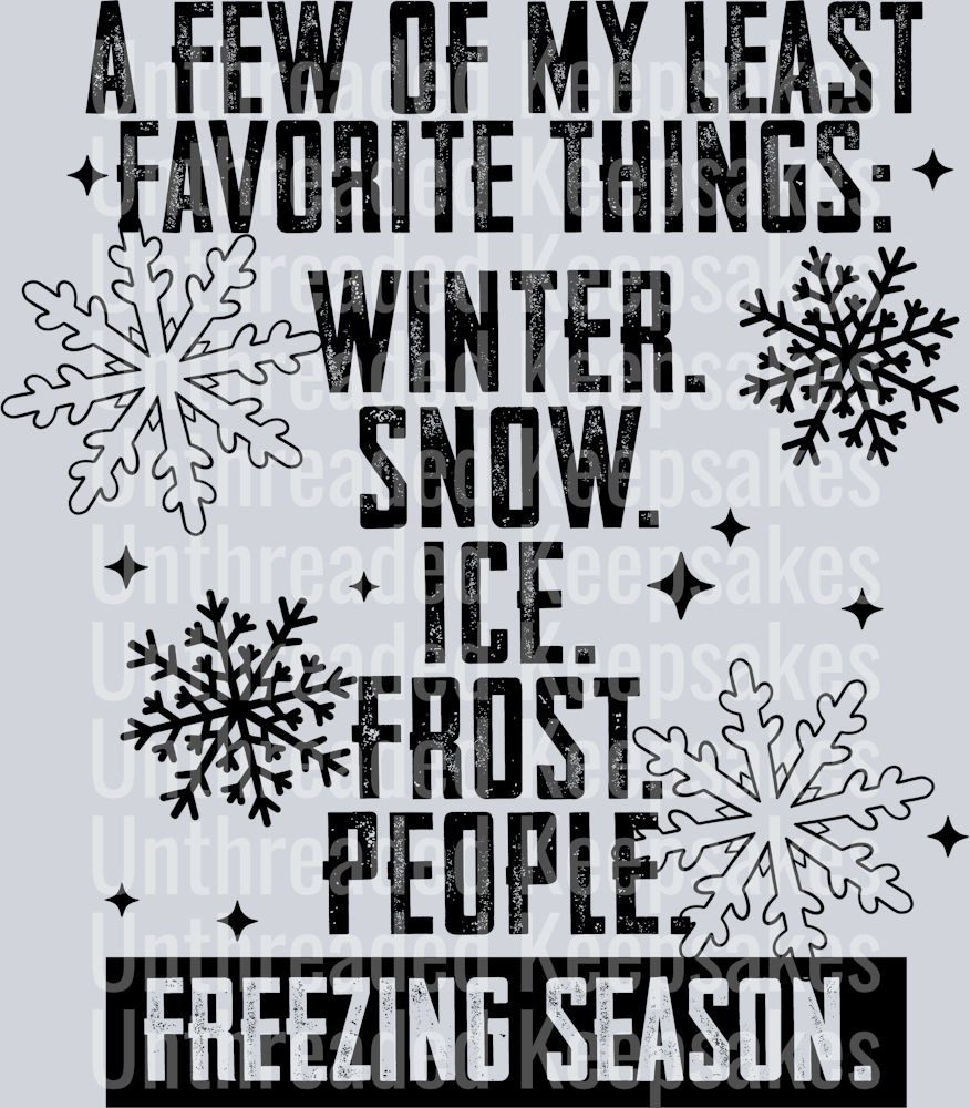 Least_Fav_Things_Winter_BlackDTF Transfer