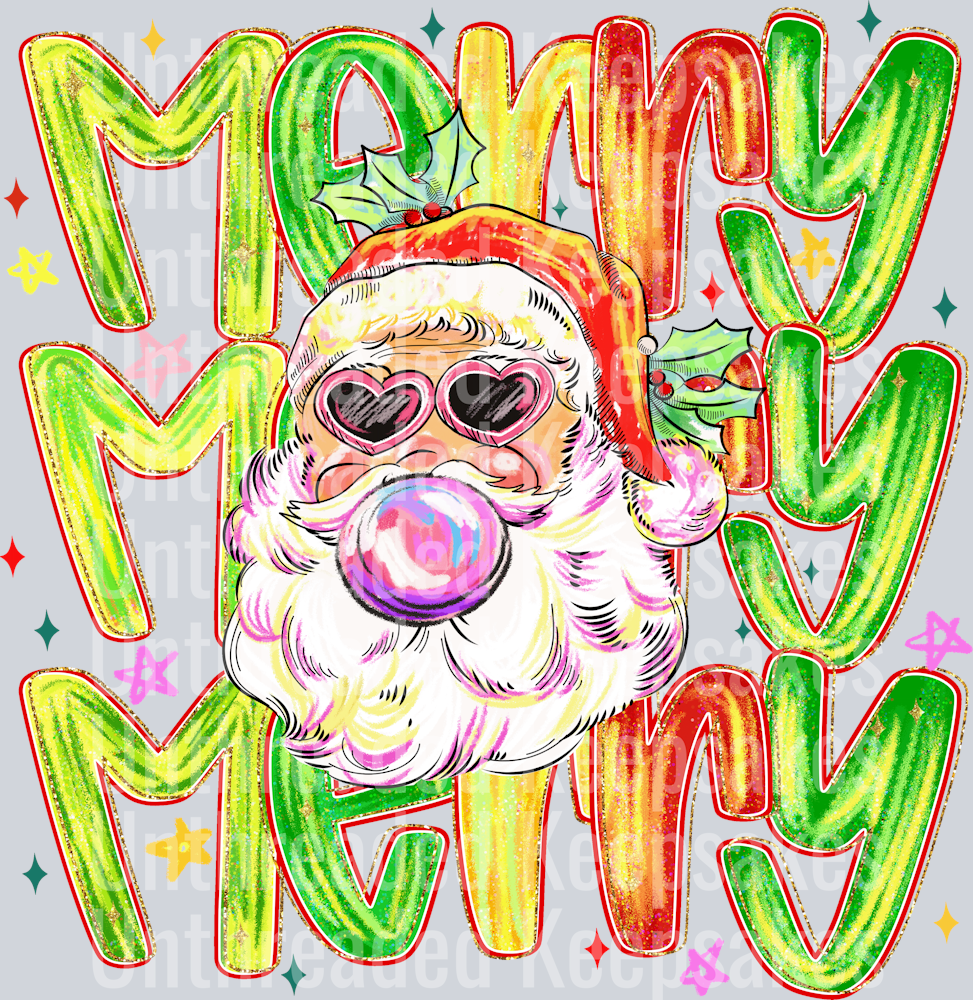Merry Santa DTF Transfer