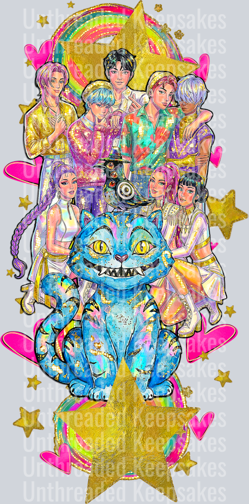 K-POP DEMON HUNTERS GROUP SLEEVE DTF Transfer