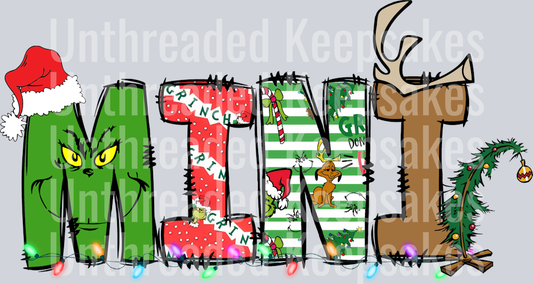 Mini grinch  DTF Transfer