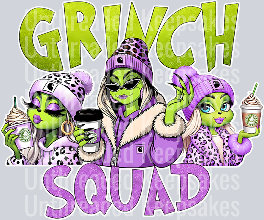 Boujee Leopard Purple Grinch Squad DTF Transfer