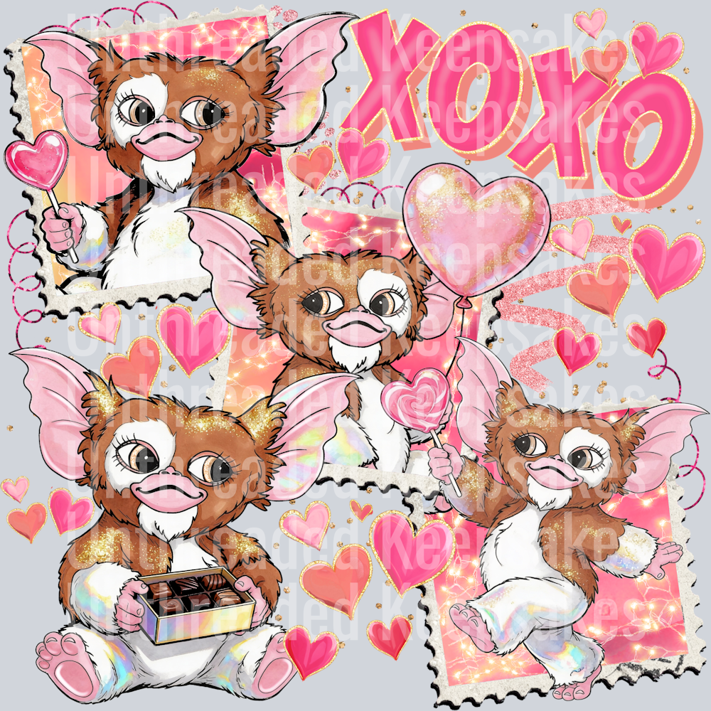 Gizmo ValentineDTF Transfer