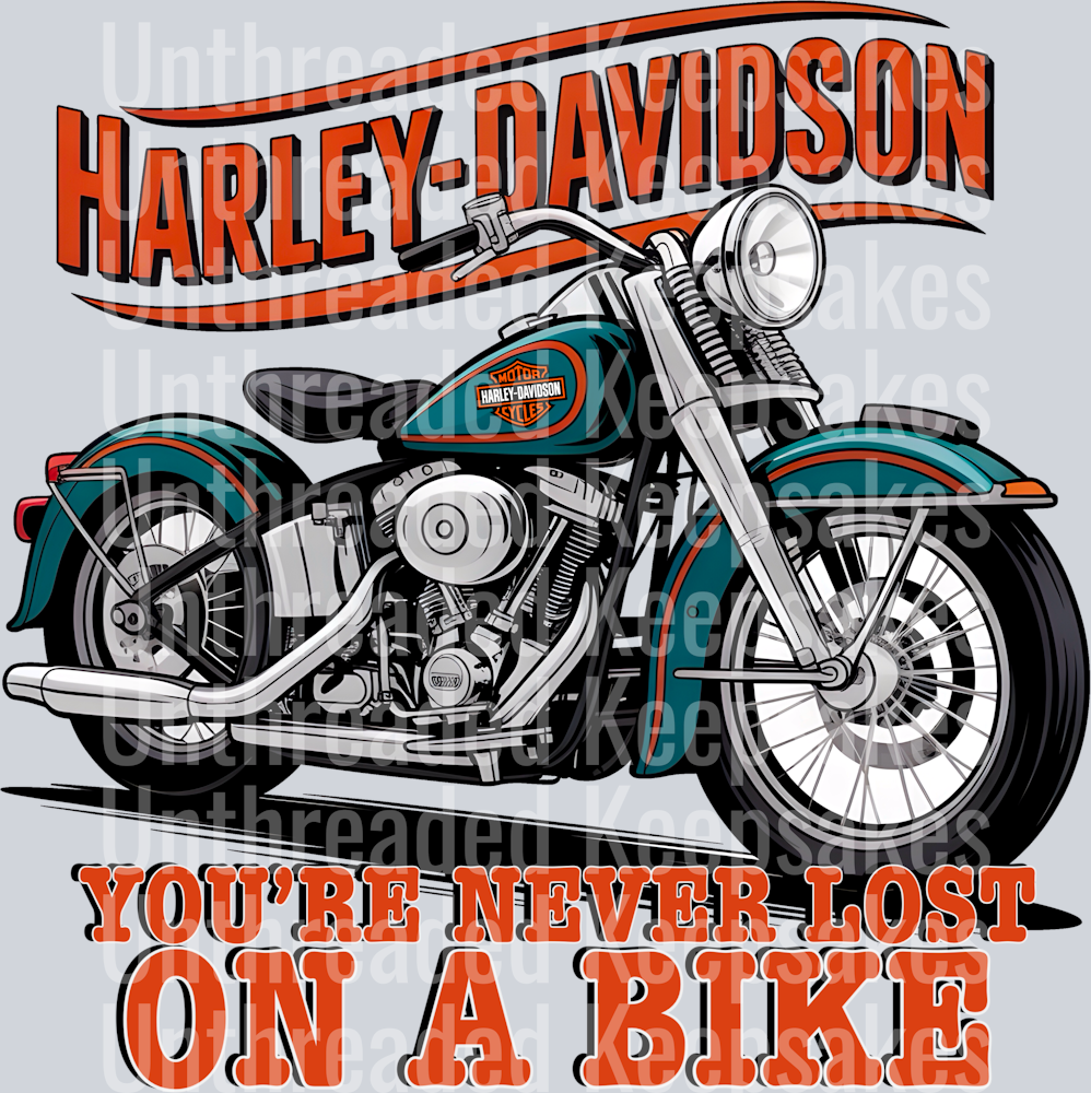 You're Never Lost On a Bike DTF Transfer