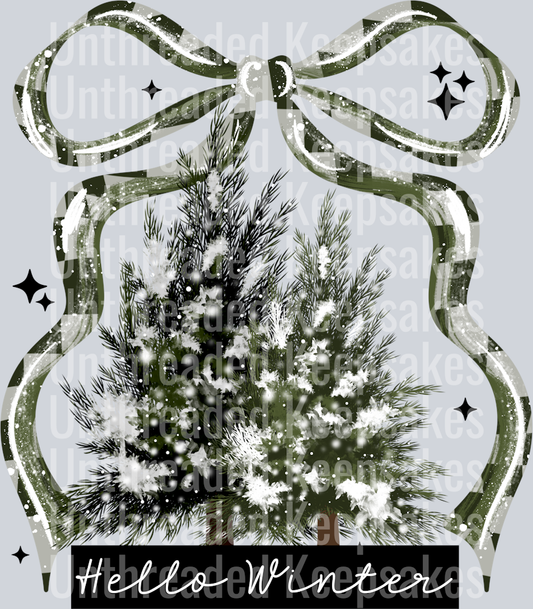 Hello_Winter_Black_DTF Transfer