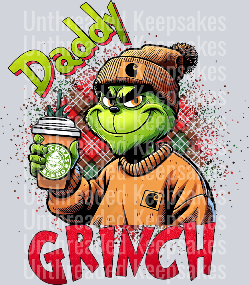 Funny Leopard Daddy GrinchDTF Transfer