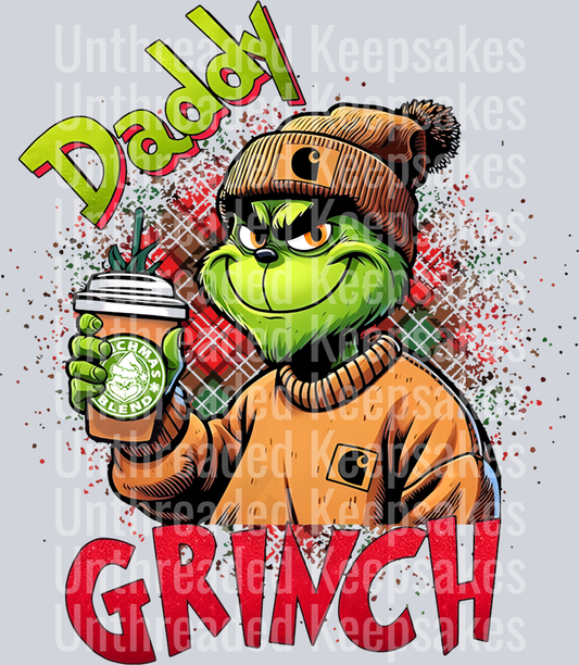 Funny Leopard Daddy GrinchDTF Transfer