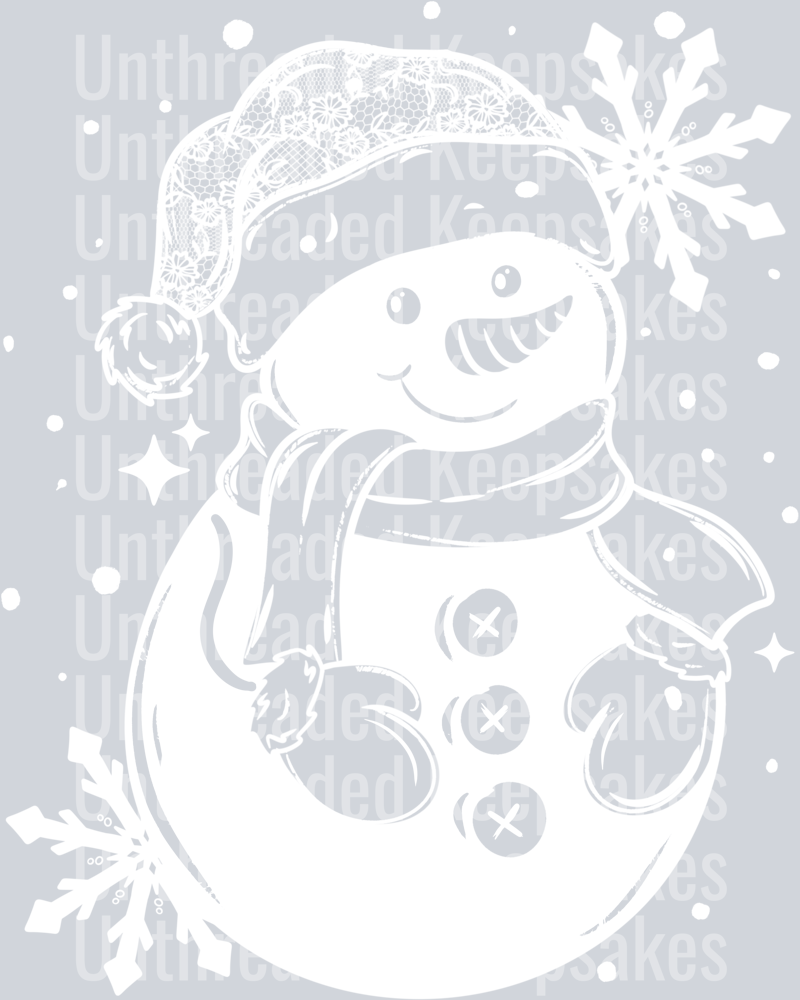 Single_Color_SnowmanDTF Transfer