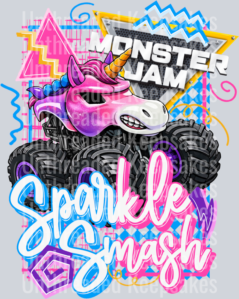 Retro sparkle smash DTF Transfer