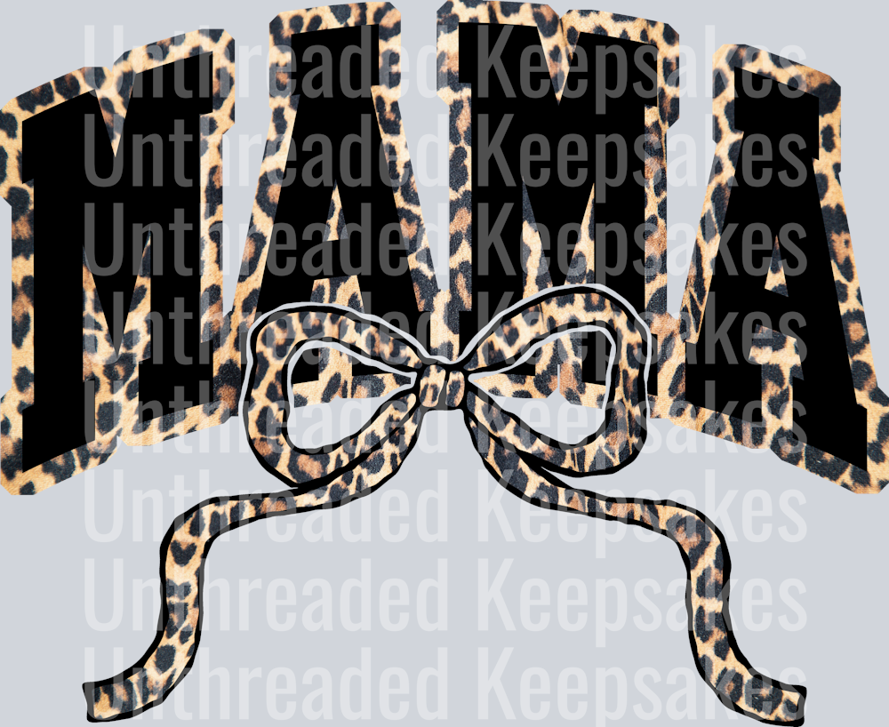 MamaBowCheetah1  DTF Transfer