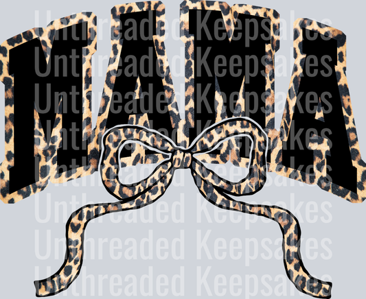 MamaBowCheetah1  DTF Transfer