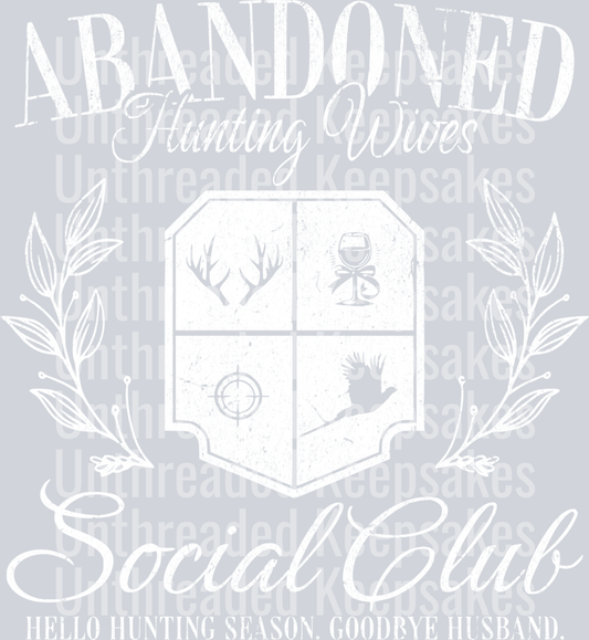 Abandoned Hunting Wives White DTF Transfer
