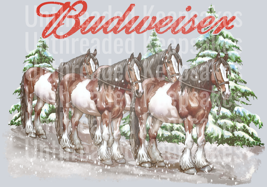 Bud Horses DTF Transfer