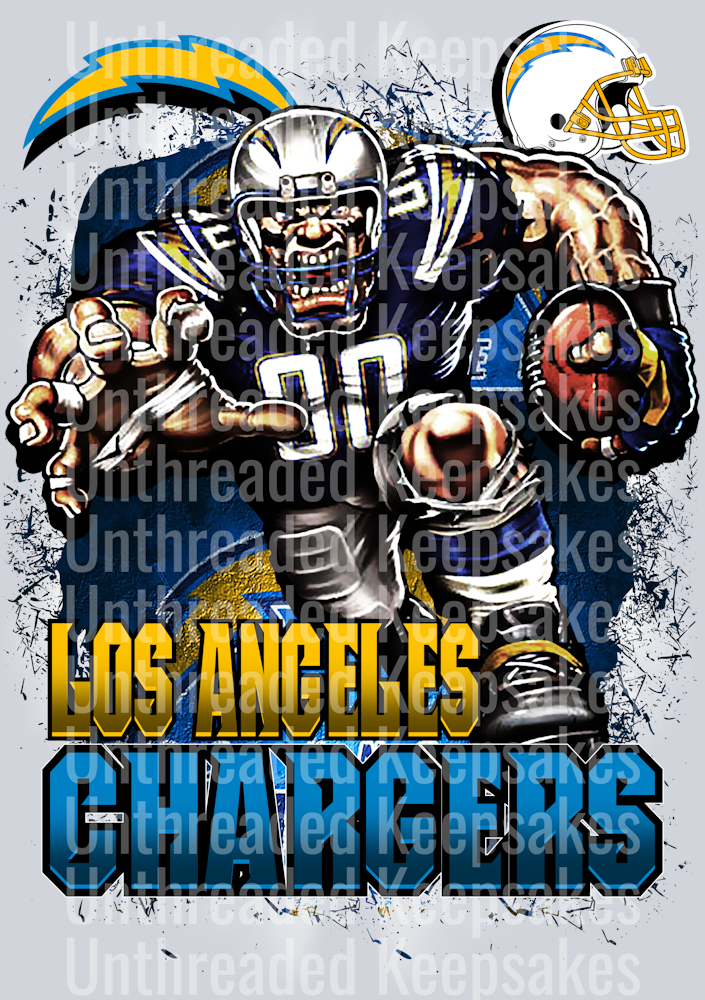 Chargers DTF Transfer