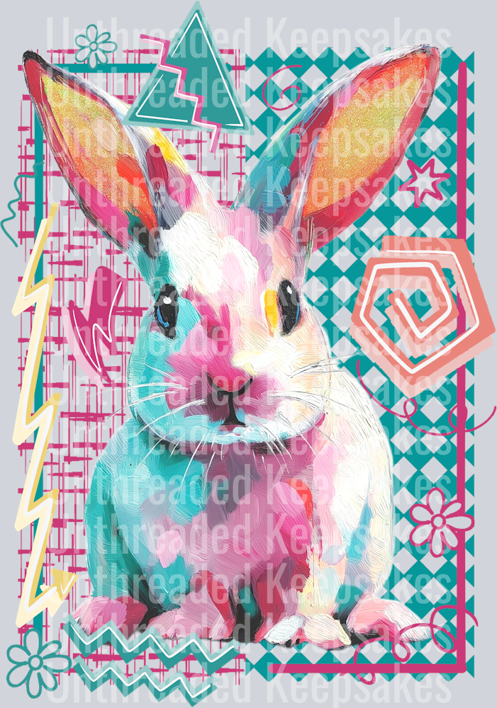 Bright Retro BunnyDTF Transfer
