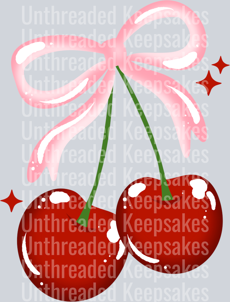 Pink cherriesDTF Transfer