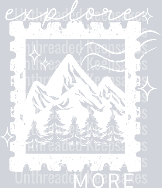 Explore_More_Stamp_Black DTF Transfer
