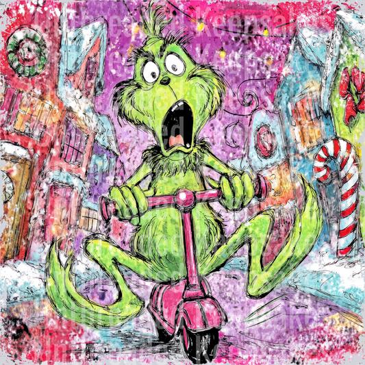 Funny Grinch DTF Transfer