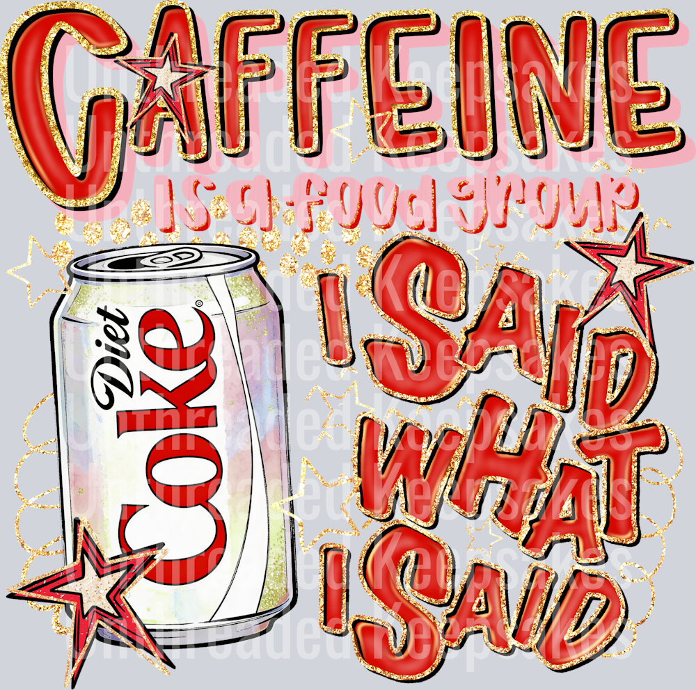 Caffeine Diet Coca Cola DTF Transfer
