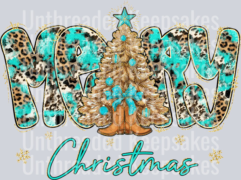 Merry Christmas gold  DTF Transfer