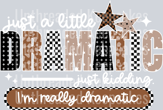 Dramatic white words DTF Transfer