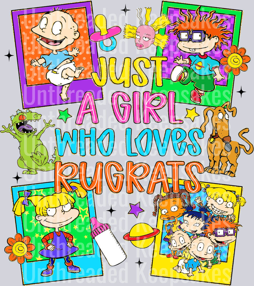 Just A Girl Who Loves Rugrats DTF Transfer