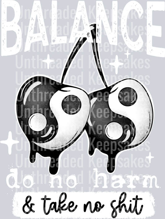 Do no harm white words  DTF Transfer