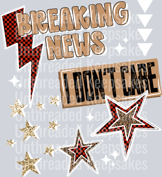 Breaking news white DTF Transfer