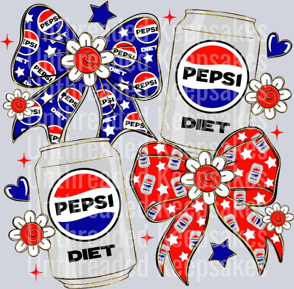 Diet Pepsi DTF Transfer