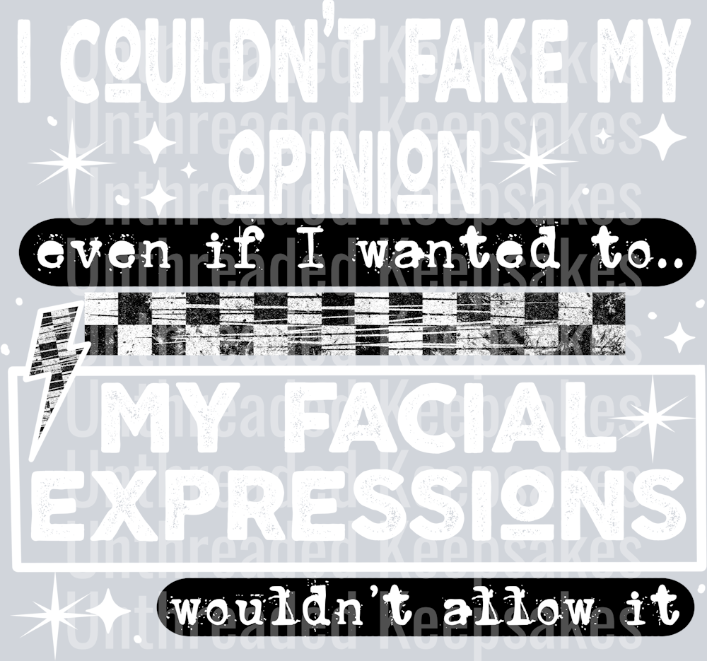 Facial_Expressions_White_and_Black DTF TRANSFER