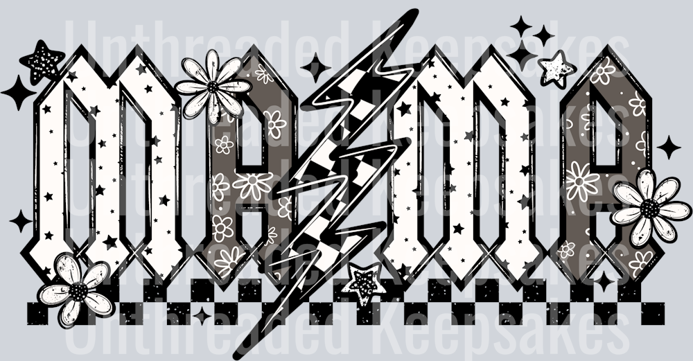 Mama_Lightning_Bolt DTF Transfer