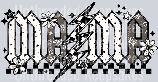 Mama_Lightning_Bolt DTF Transfer