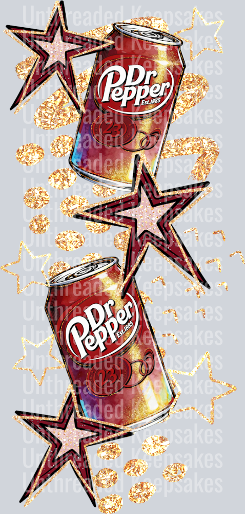 Caffeine Dr Pepper Sleeves DTF Transfer
