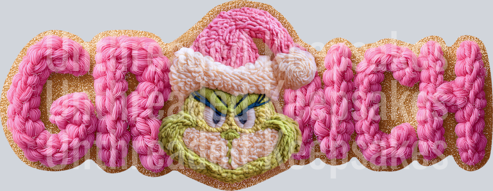 Pink Grinch DTF Transfer