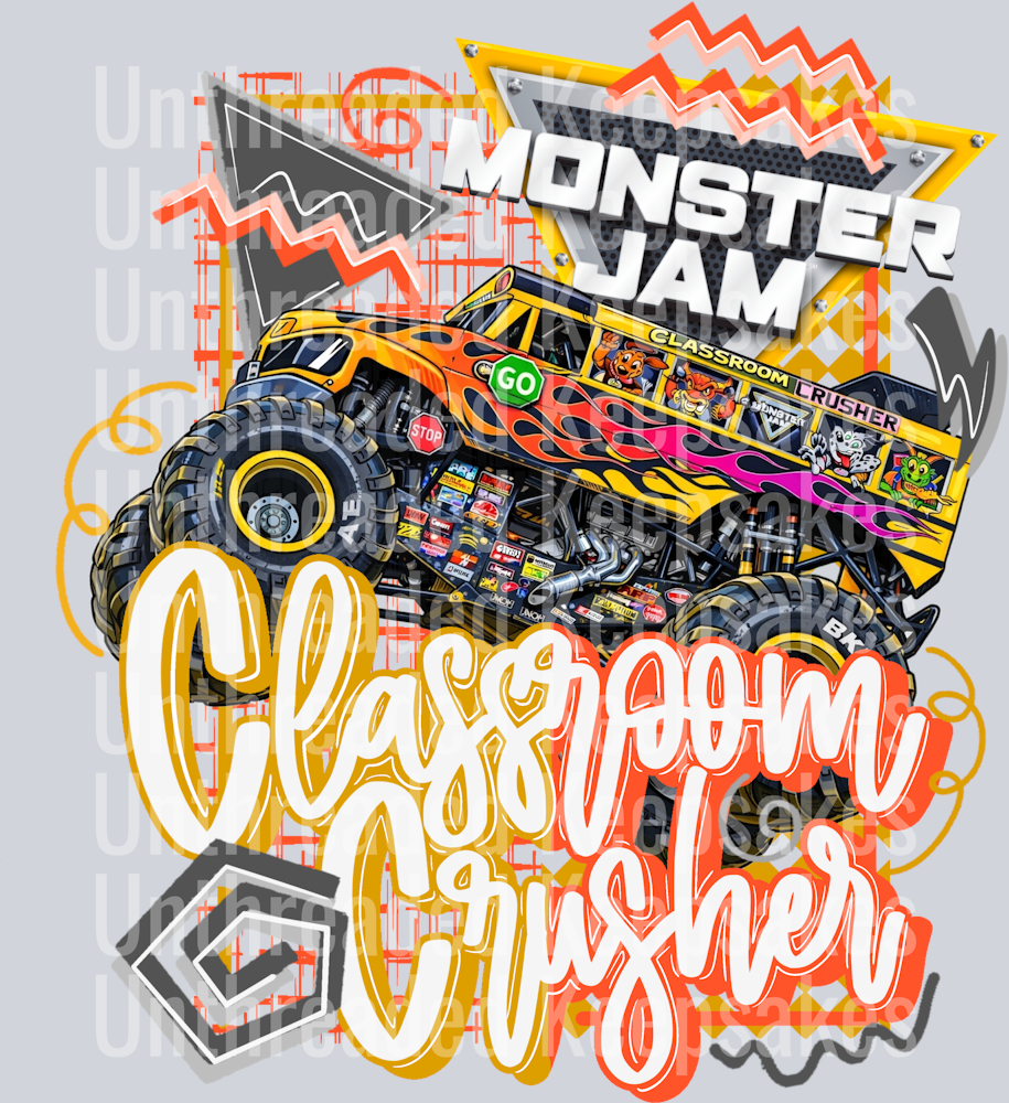 Retro classroom crusher DTF Transfer