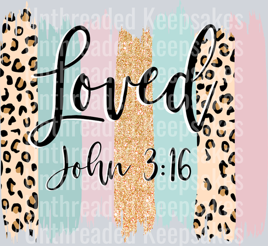 Brush stroke Loved JohnDTF Transfer