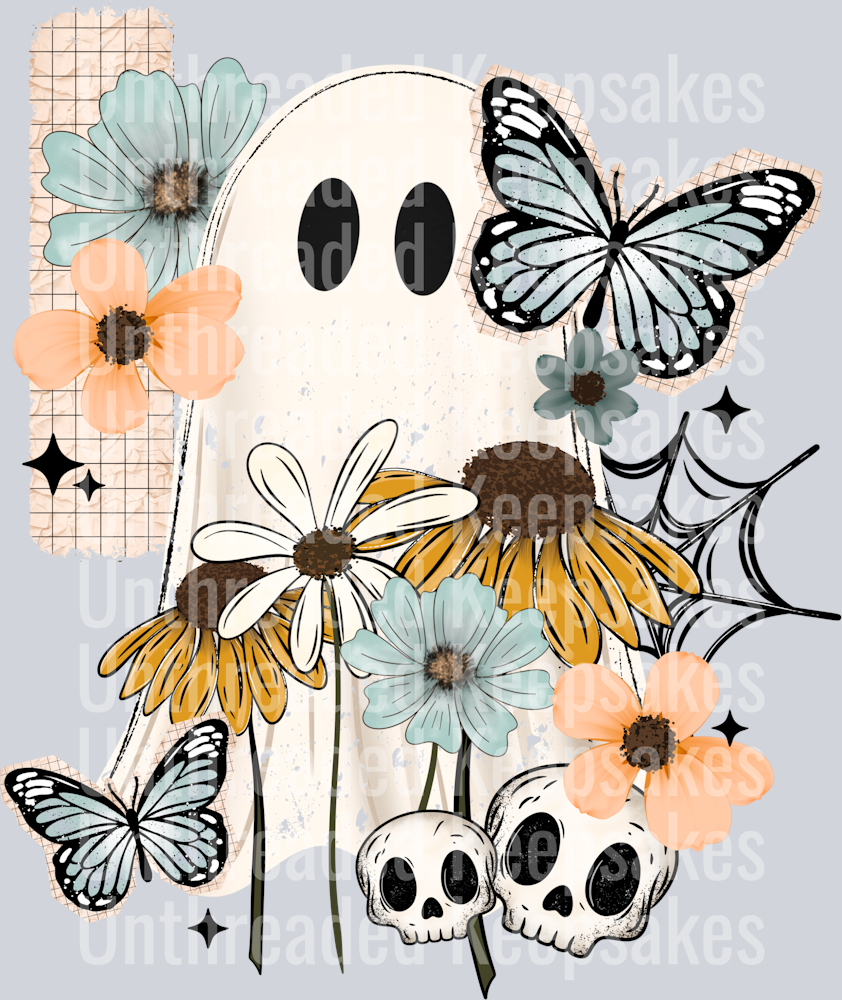 Floral_Ghost DTF Transfer
