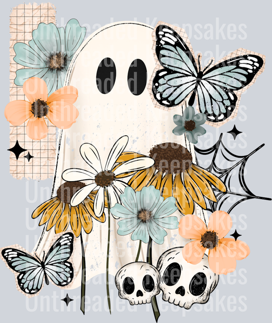 Floral_Ghost DTF Transfer